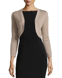 Carolina Herrera Cropped Cashmere Blend Bolero - Lyst