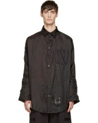 Ktz Black Nylon Oversize Shirt - Lyst