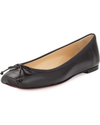 Christian Louboutin Square-Toe Ballerina Flat - Lyst