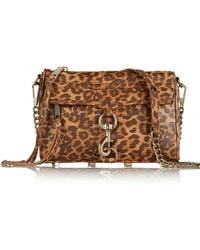 Rebecca Minkoff Mini Mac Leopard-Print Leather Shoulder Bag - Lyst