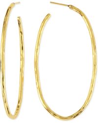 Herve Van Der Straeten Epure 24K Gold-Plated Simple Tube Hoop Earrings - Lyst