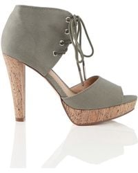 Charlotte Ronson Dietrich Instep Two Piece Shoe In Army Green - Lyst