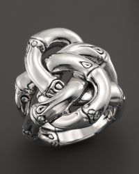 John Hardy Women'S Sterling Silver Bamboo Knot Ring - Lyst