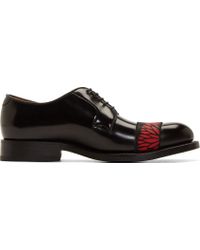 Raf Simons Black Leather Band Derbys - Lyst