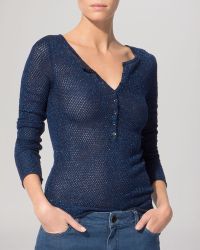 Maje Sweater - Metallic Mesh - Lyst