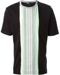 Y-3 Striped T-Shirt - Lyst