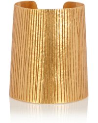 Herve Van Der Straeten Textured Gold-Plated Cuff - Lyst