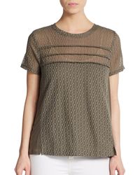 Marc By Marc Jacobs Addy Jersey-Paneled Embroidered Top - Lyst