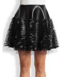 Sachin & Babi Suri Faux Leather Paillette Tulle Skirt - Lyst