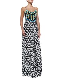 Mara Hoffman Spaghetti-Strap Embellished Maxi Dress - Lyst