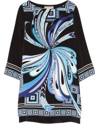 Emilio Pucci Printed Silk-Cady Mini Dress - Lyst