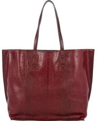 Zagliani Python & Leather Reversible Tote - Lyst