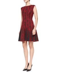 Tadashi Shoji Sleeveless Seamed Cocktail Dress - Lyst