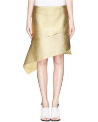 Reed Krakoff Flounce Hem Metallic Skirt - Lyst