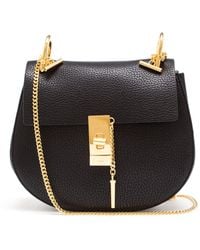 Chloé Grained Leather Drew Bag - Lyst