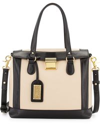 Badgley Mischka Bella Bicolor Saffiano Satchel - Lyst