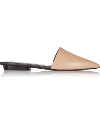 Narciso Rodriguez Athena Leather Point-Toe Flats - Lyst