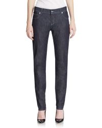 Armani Dark Indigo Slim Straight-Leg Jeans - Lyst
