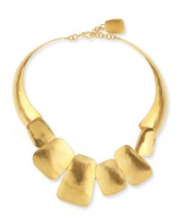 Herve Van Der Straeten Yucata 24K Gold-Plated Collar Necklace - Lyst