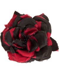 Alessandra Rich Silk Flower Pin - Lyst