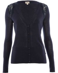 Temperley London Grace Shoulder Lace V-Neck Cardigan - Lyst