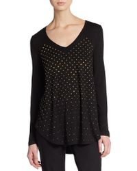 Karen Kane Studded Hi-Lo Top - Lyst