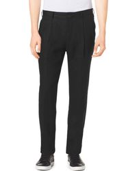 Michael Kors Pleated Linen Trousers - Lyst