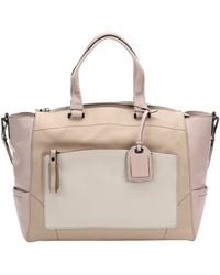 Reed Krakoff Camel And Light Pink Leather Large Convertible Tote Bag - Lyst