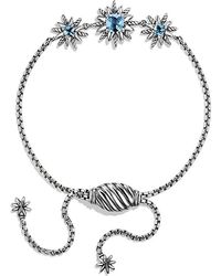 David Yurman Starburst Bracelet With Blue Topaz - Lyst