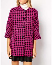 Helene Berman Kimono Coat With Welt Pocket - Lyst