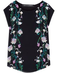 Hermione De Paula Serena Silk Floral Top - Lyst