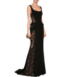 Elie Saab Lace Side Evening Gown - Lyst