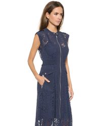 Rebecca Taylor Floral Lace Maxi Dress - Cream - Lyst