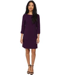 Eliza J Long Sleeve Shift W/ Slit Sleeves - Lyst
