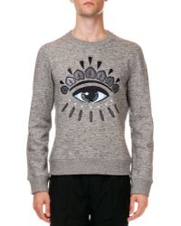 Kenzo Logo Sweatshirt With Eye Embroidery - Lyst
