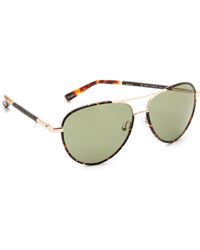 The Row Aviator Sunglasses - Gold/Black - Lyst