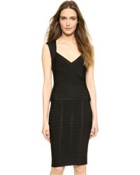 Hervé Léger Cait Top - Black - Lyst