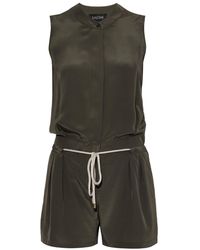 Saloni Daisy Silk-Crepe Playsuit - Lyst