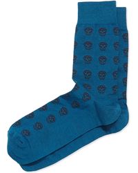 Alexander McQueen Skull Knit Short Socks - Lyst