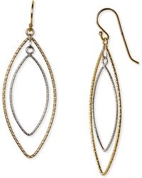 Argento Vivo Two Tone Double Drop Earrings - Lyst