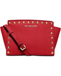 Michael Kors Michael Selma Stud Medium Messenger - Lyst