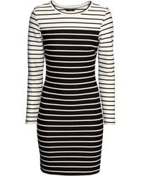 H&M Ribbed Dress - Lyst