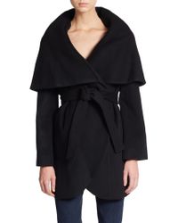 Elie Tahari Marla Wool Wrap Coat - Lyst