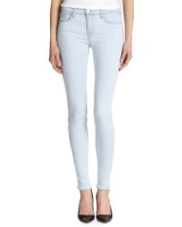 J Brand Stepped-Hem Skinny Jeans - Lyst