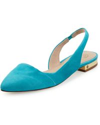 Tory Burch Classic Point-Toe Slingback Flat - Lyst