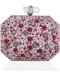 Marchesa Iris Beaded Box Clutch Bag - Lyst