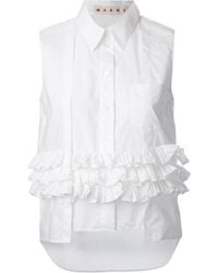 Marni Ruffled Shirt - Lyst