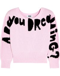 Sonia By Sonia Rykiel Are You Dreaming? Intarsia Cotton Sweater - Lyst