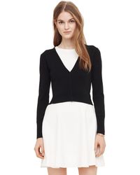 Club Monaco Cecilia Cashmere Wrap Cardigan in Black (navy) | Lyst