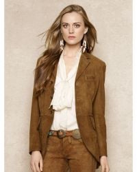Ralph Lauren Blue Label Tissue-Suede Jacket - Lyst
